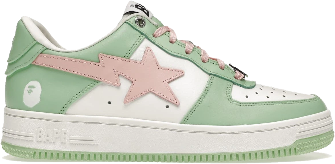 A Bathing Ape BAPE STA in Sage Green / Pink — view 1