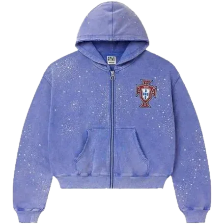 Washed Crest Zip Hoodie